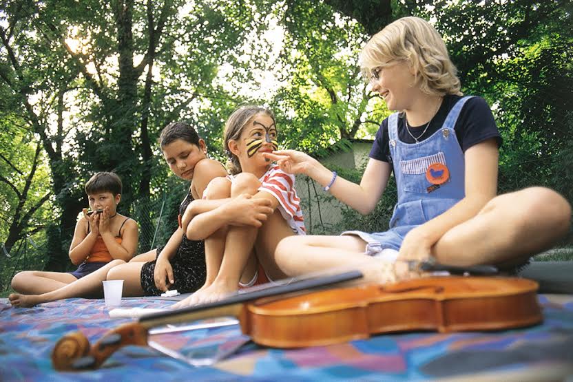 Zene foglalkozás az első Bátgor Táborban Fotó: Körmendi Imre