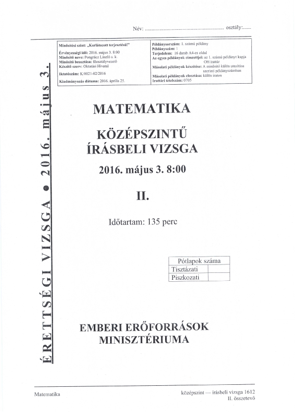 Itt vannak a középszintű matek érettségi megoldásai