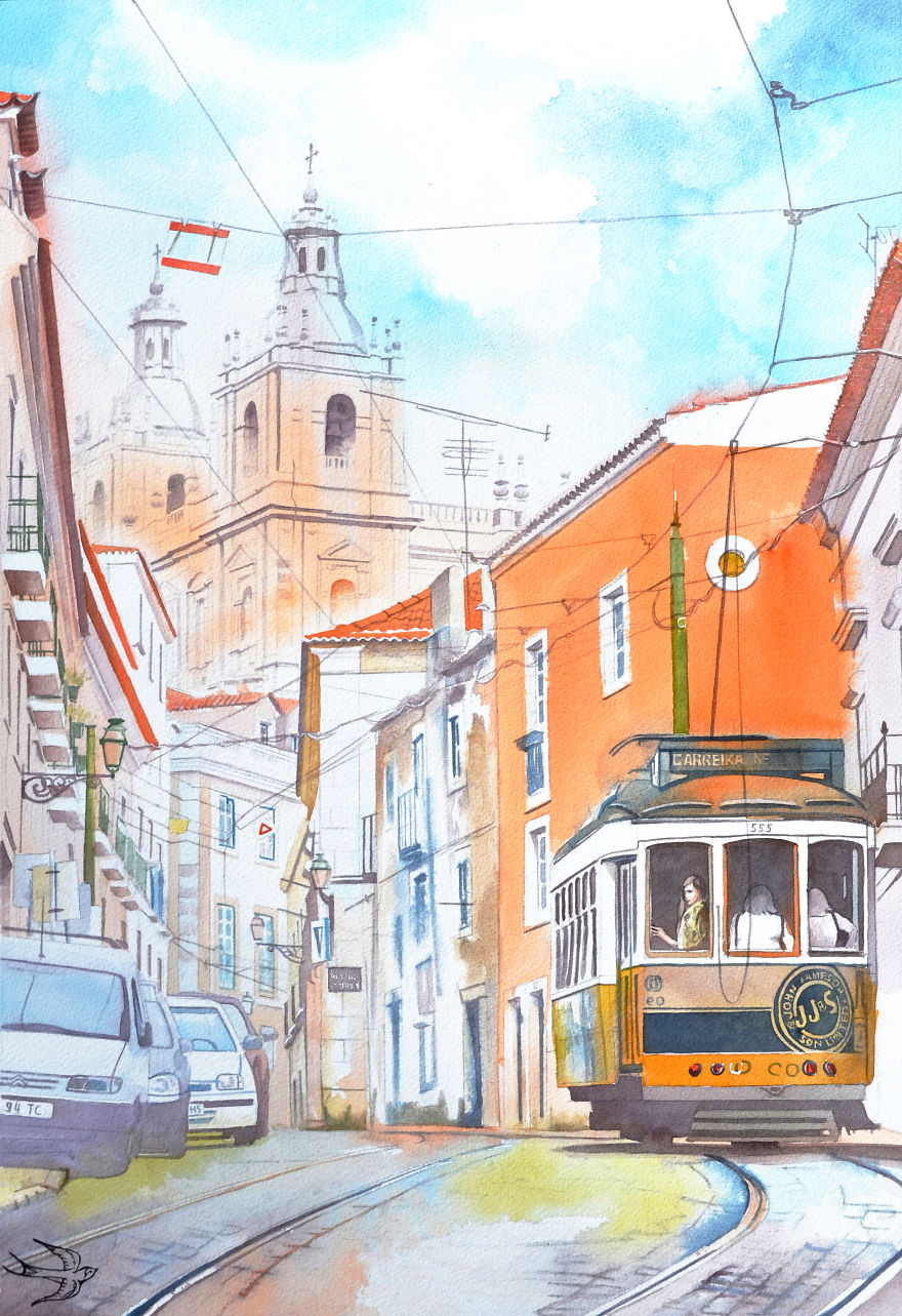 Nézegess gyönyörű vízfestményeket Portugáliáról!