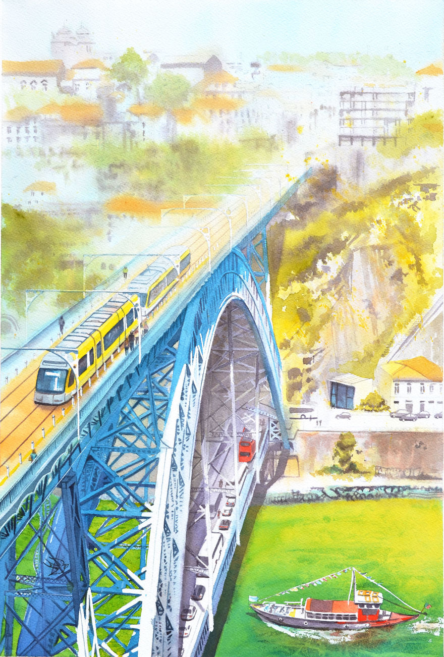 Nézegess gyönyörű vízfestményeket Portugáliáról!