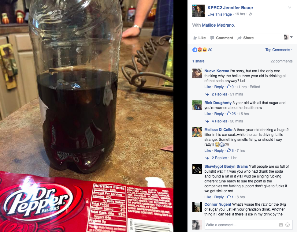 Gusztustalan rágcsálót talált a kólájában a kisfiú - fotó