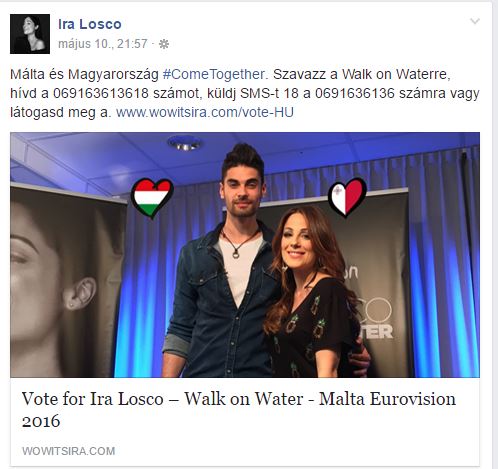 Eurovízió 2016: csodaszép nőt ölelget Freddie