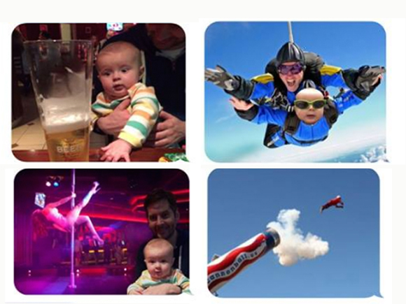 Vicces képeket photoshoppol az apa dolgozó feleségének