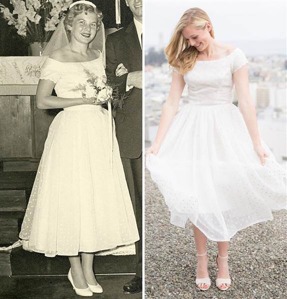 Nagymamája esküvői ruhájában készítette lélegzetelállító jegyesfotóit