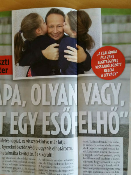 A képen Geszti Péter kislányai: Sára Lujza és Lenke Róza