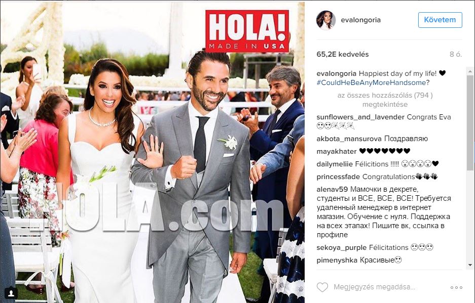 Itt van Eva Longoria esküvői albuma