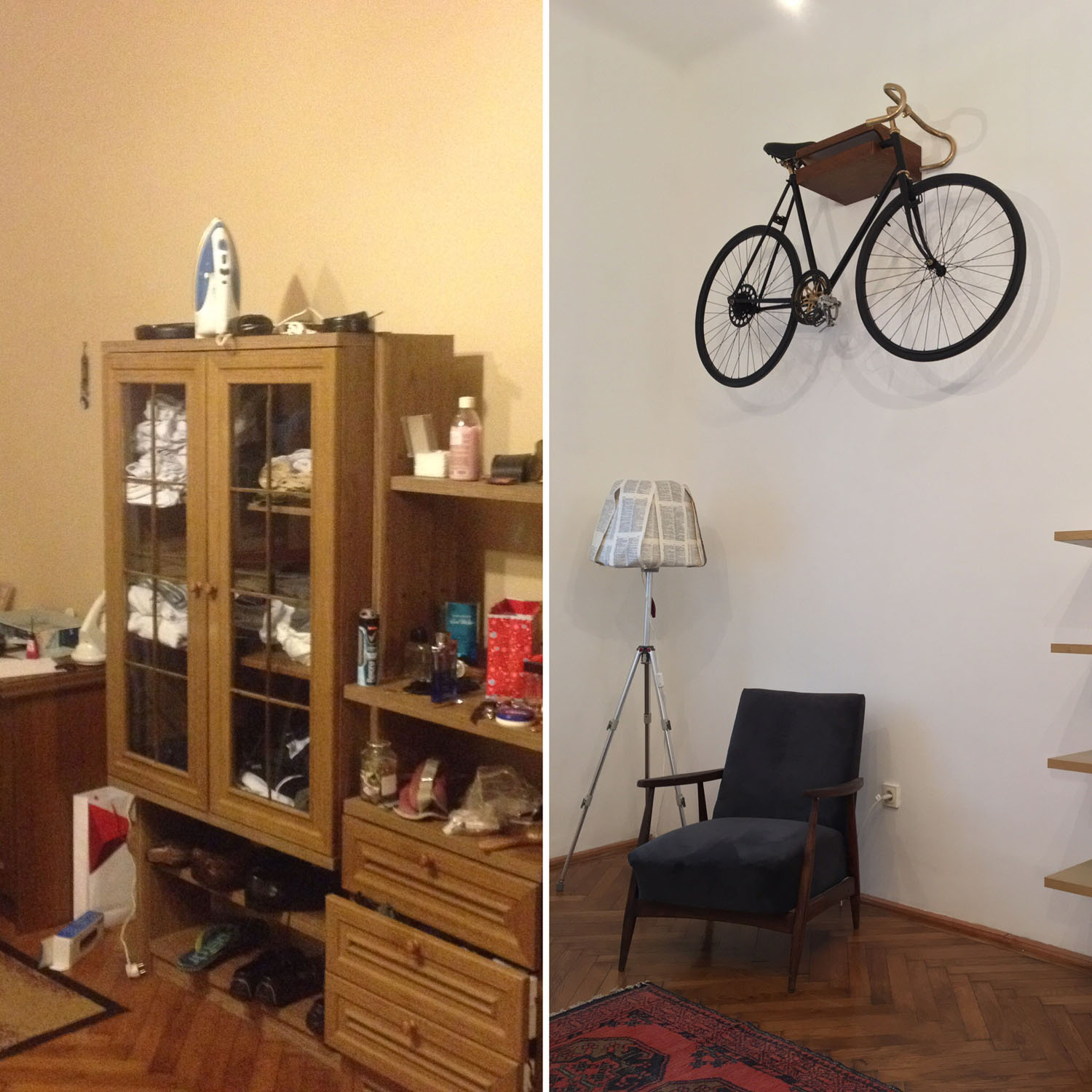 Előtte és utána: minimál pénzből alakult át a pesti kis garzon