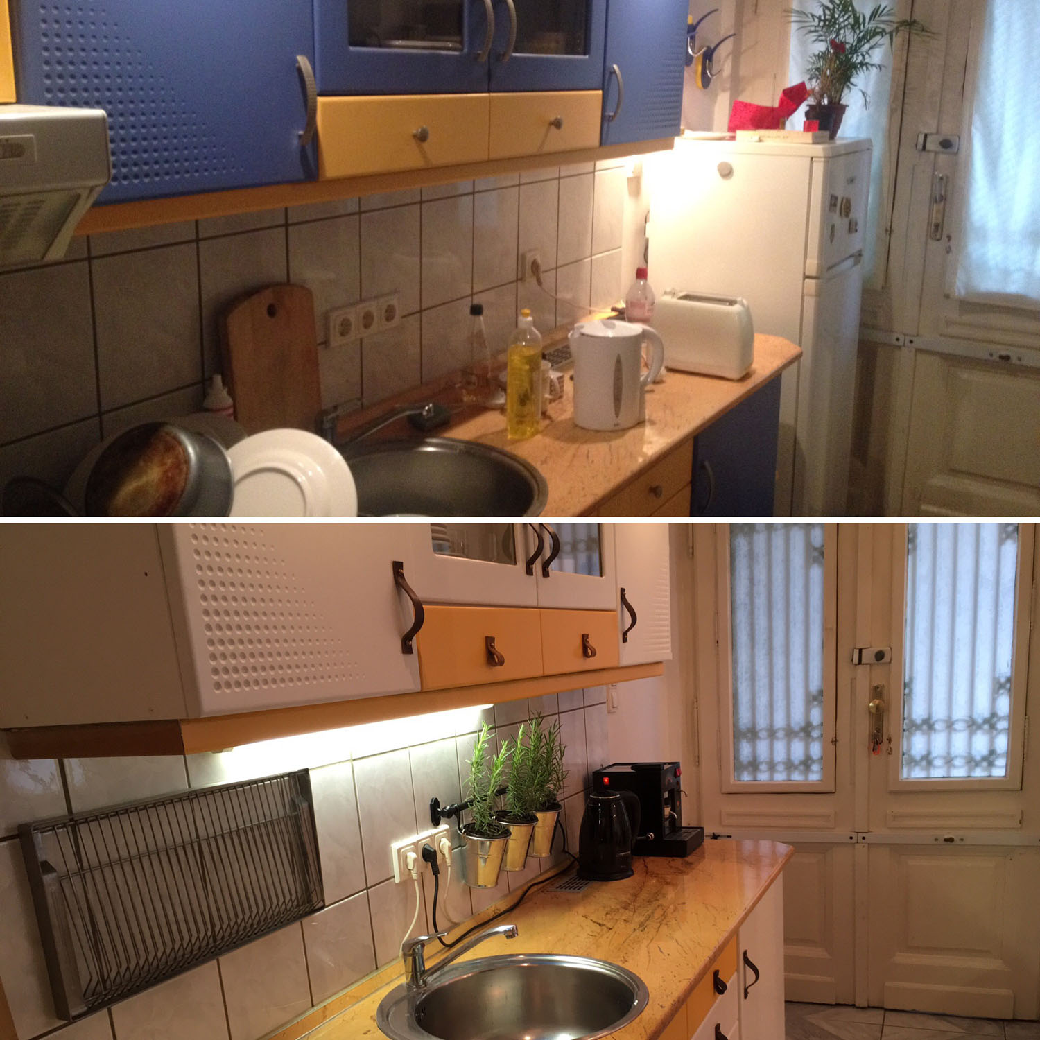 Előtte és utána: minimál pénzből alakult át a pesti kis garzon