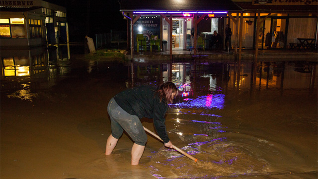 Vihar Zala megyében - MTI Fotó: Varga György 