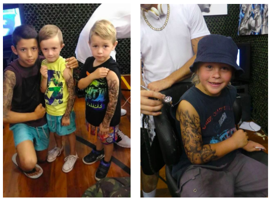 Beteg kisgyerekekre tetovál a graffitiművész - fotók