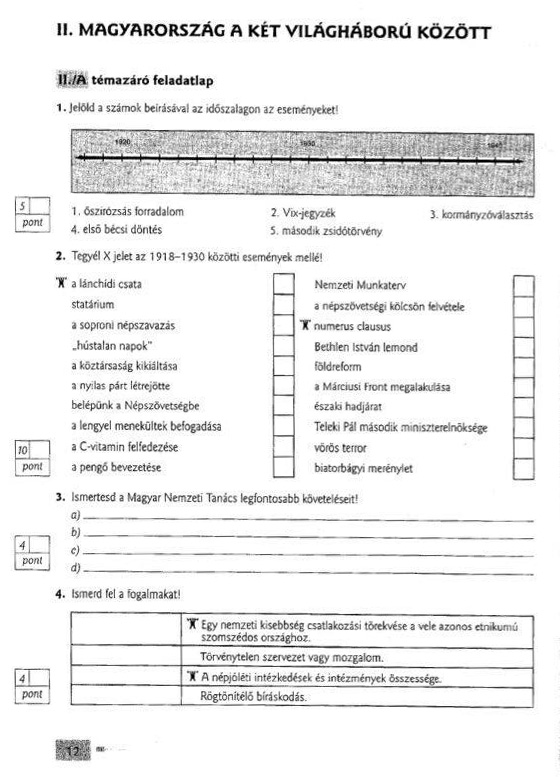 Tényleg megoldható szerintetek ez a hetedikes töri témazáró?