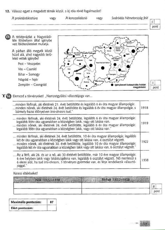 Tényleg megoldható szerintetek ez a hetedikes töri témazáró?