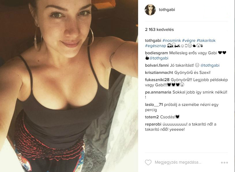 Tóth Gabi smink nélkül, de csak a dekoltázsát látod - fogadjunk
