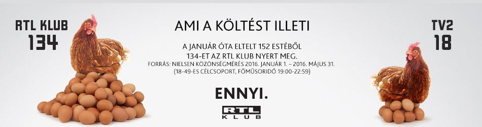 Ennyi! Tyúkkal alázza az RTL a TV2-őt Ennyi! Tyúkkal alázza az RTL a TV2-őt