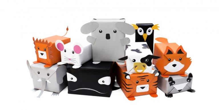 Cuki állatos ajándékdobozok, saját kezűleg hajtogatva