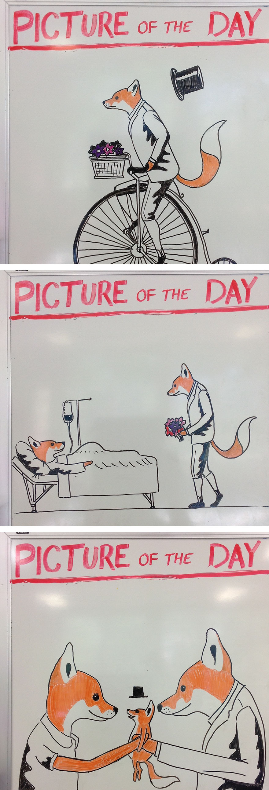 Minden nap rajzol diákjainak a kreatív tanár