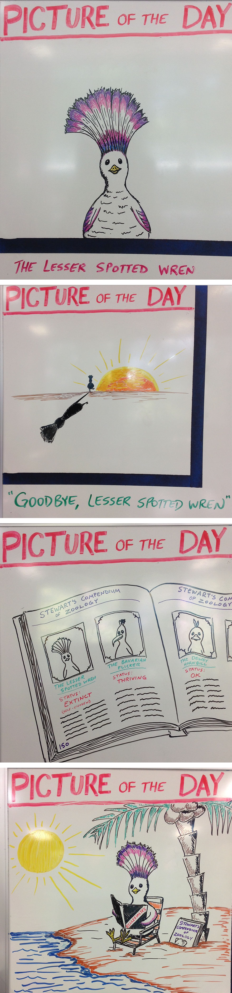 Minden nap rajzol diákjainak a kreatív tanár