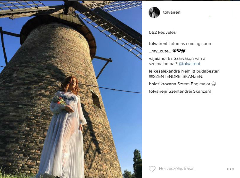 Tolvai Reni fekete bugyit vett a fehér ruha alá