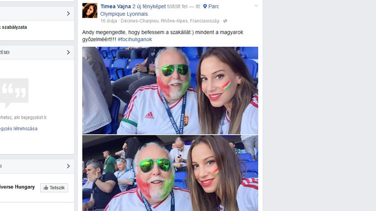 Tehát: Vajna Tímea befestette Andy szakállát Tehát: Vajna Tímea befestette Andy szakállát