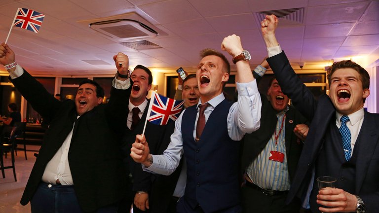 A kilépéspártiak pedig így ünnepeltek