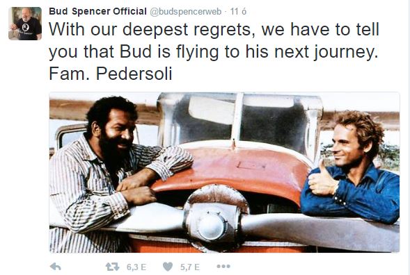 Megható üzenetekkel búcsúztak Bud Spencertől