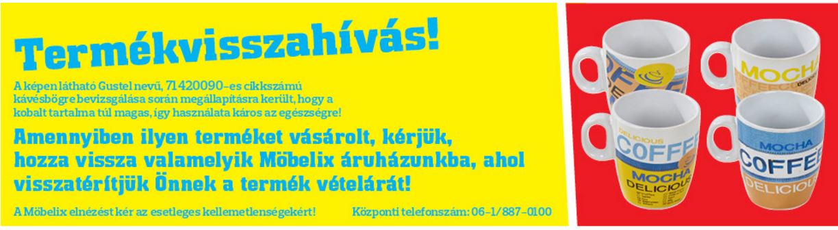 Rákkeltő bögréket hívtak vissza a boltokba