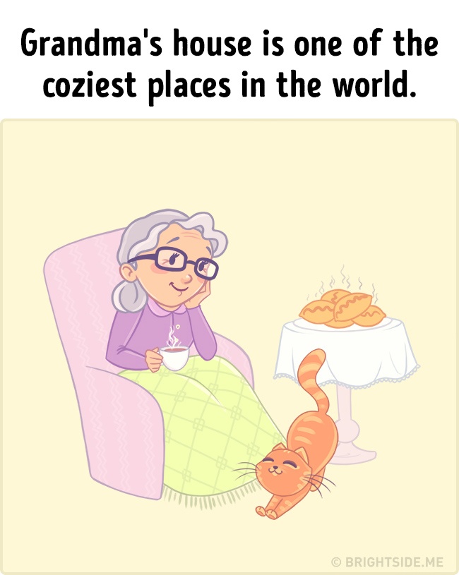 Cuki illusztrációk, amik eszedbe juttatják, hogy a nagyi a legjobb