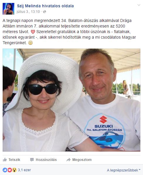 Szíj Melinda büszkén posztolt a párjával, Attilával