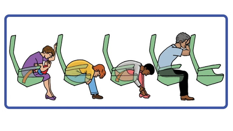 A biztonsági pozíció megvédi a fejet a másodlagos ütésektől