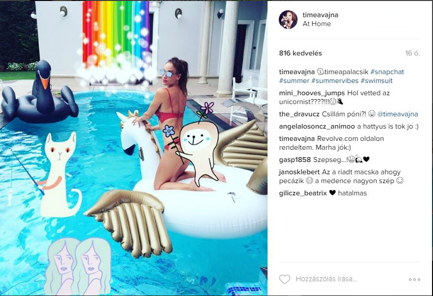 Vajna Tímea medencés bulija igazán pazar