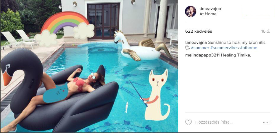 Vajna Tímea medencés bulija igazán pazar