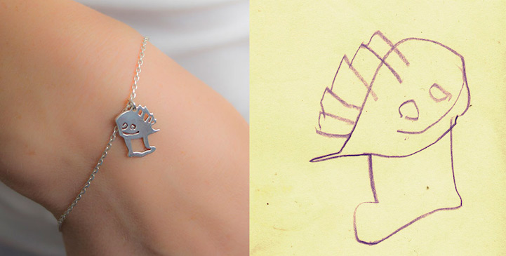 Gyerekek rajzaiból készítenek egyedi ékszereket