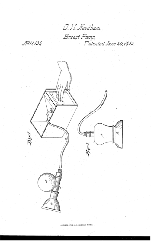 1854. Az első gumitölcséres mellszívó