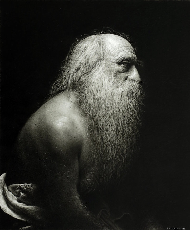 Több ezer óra munkájával készít fotorealisztikus portrékat a művész