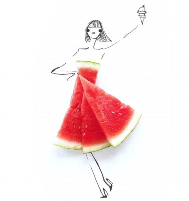 Ezek a divatillusztrációk néhány finom falattal lesznek teljesek Ezek a divatillusztrációk néhány finom falattal lesznek teljesek