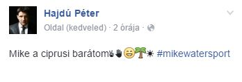 Hajdú Péter nem tud jót posztolni