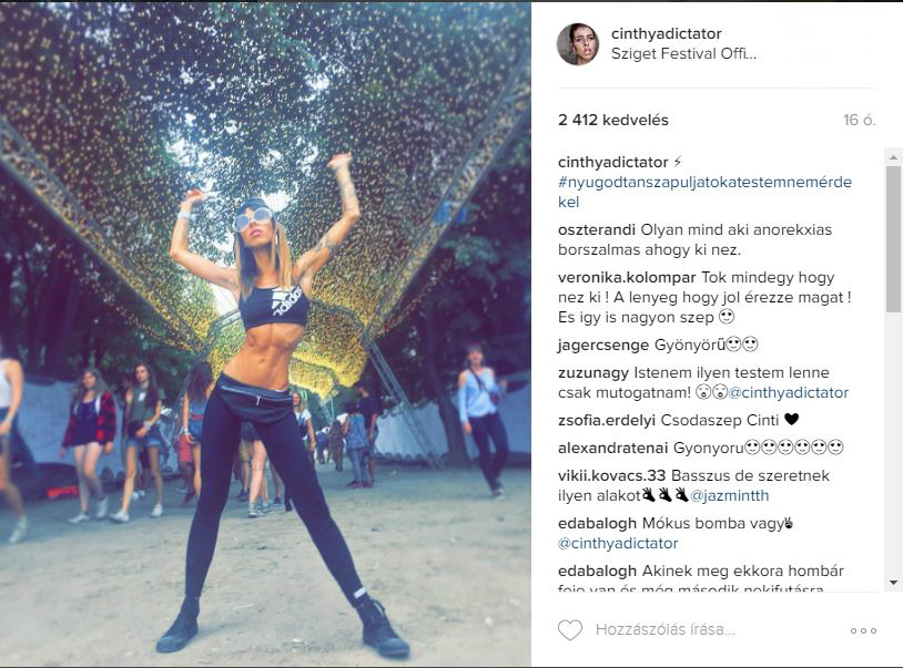 Csontsovány Cinthya Dictatort kritizálják, ő visszavágott 