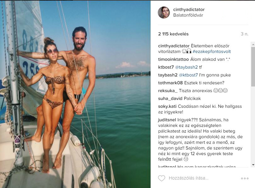 Csontsovány Cinthya Dictatort kritizálják, ő visszavágott 