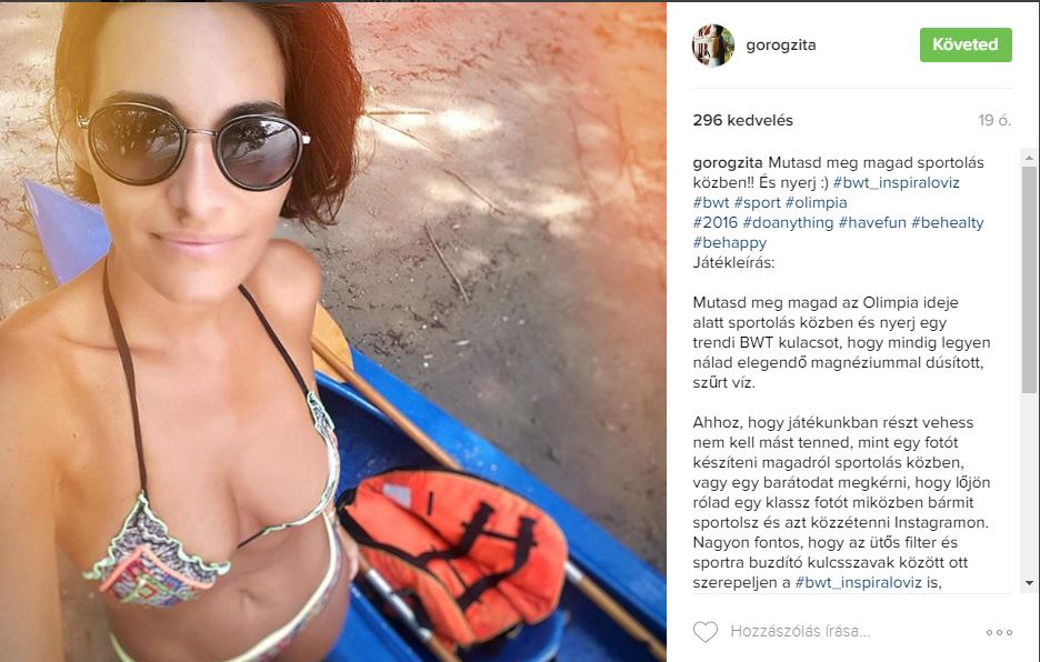 Falatnyi bikiniben edz Görög Zita