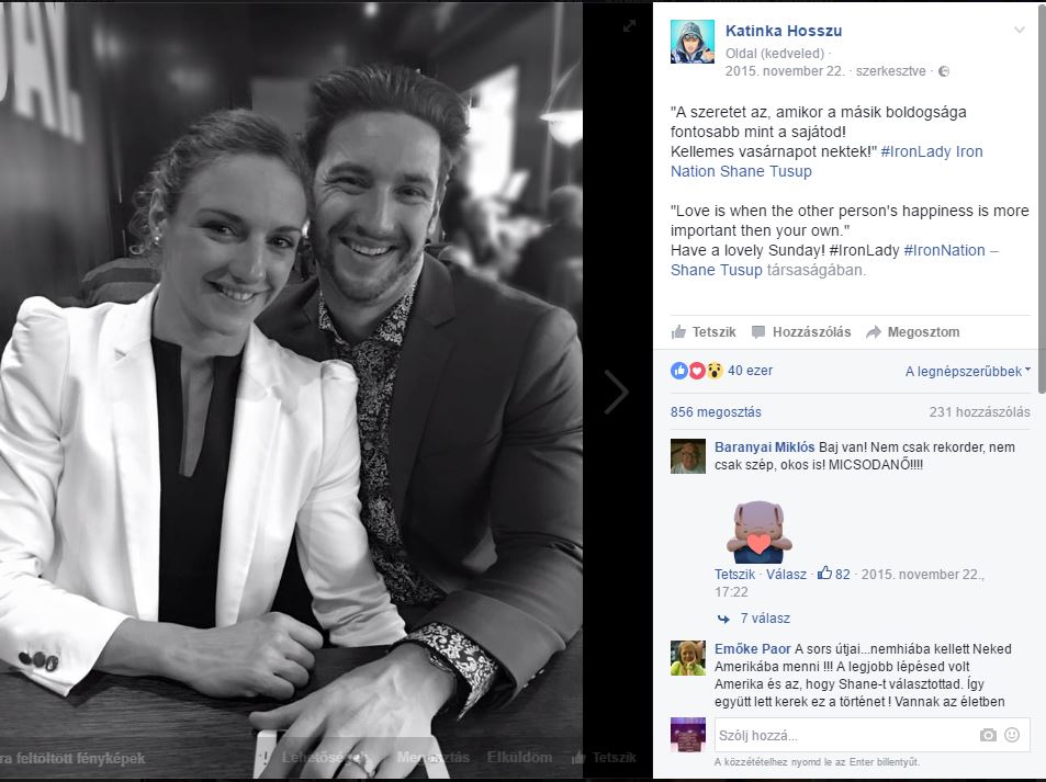 Szerelmes képek: Hosszú Katinka és Shane Tusup három éve házasok 