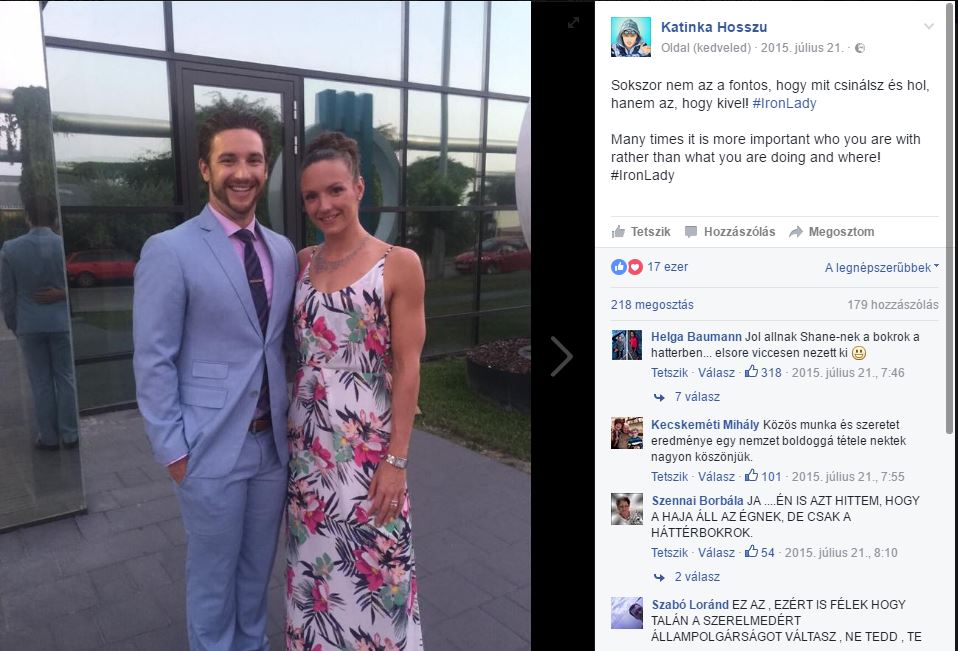 Szerelmes képek: Hosszú Katinka és Shane Tusup három éve házasok 