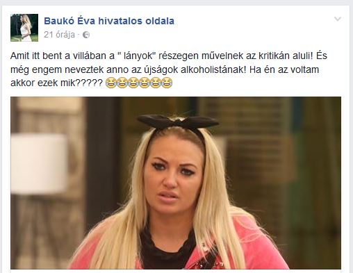 Baukó Éva durván kiakadt a villalakók viselkedésén