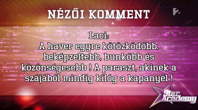 Visszavágtak a kommentelőknek a Star Academysek