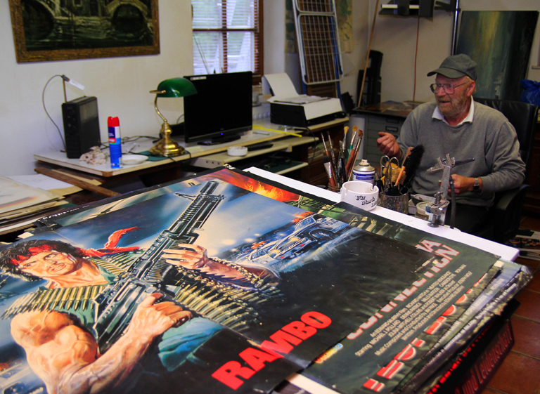 Az a bizonyos Rambo-poszter, amiért Casaro 60 000 márkát kapott (Fotó: Badits Marcell/Plakátfiú)