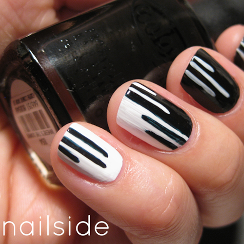 9 kreatív, fekete manikűr