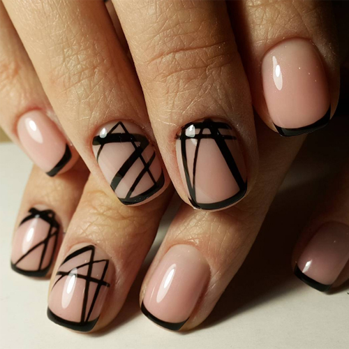 9 kreatív, fekete manikűr