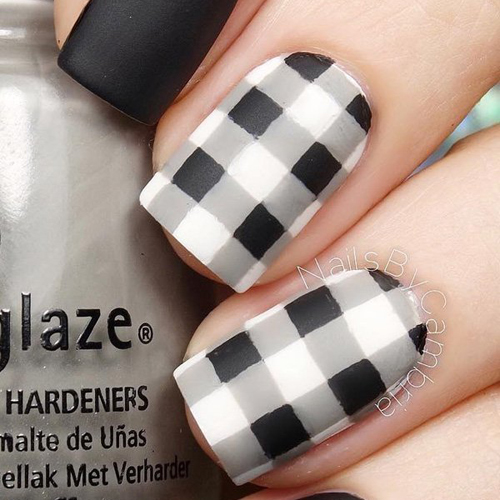 9 kreatív, fekete manikűr