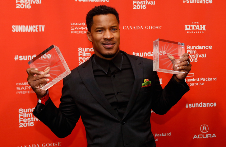 Nate Parker a Sundance Filmfesztiválon, a zsűri nagydíjával (Fotó: Getty Images)