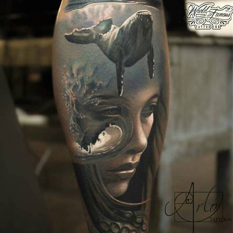 Elképesztő 3D tetoválásokat készít egy coloradoi művész