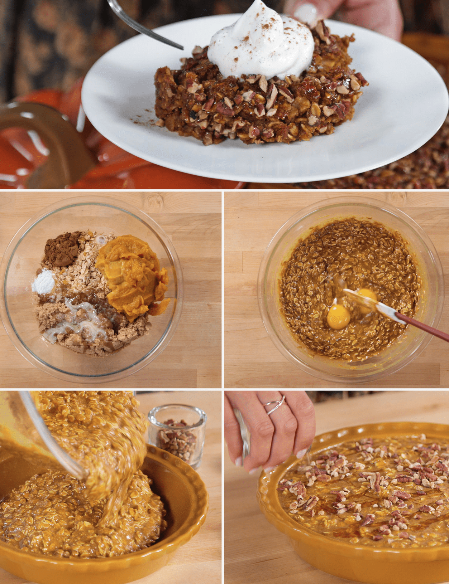 Így lesz egész estés zabkásából reggeli sütőtökpite